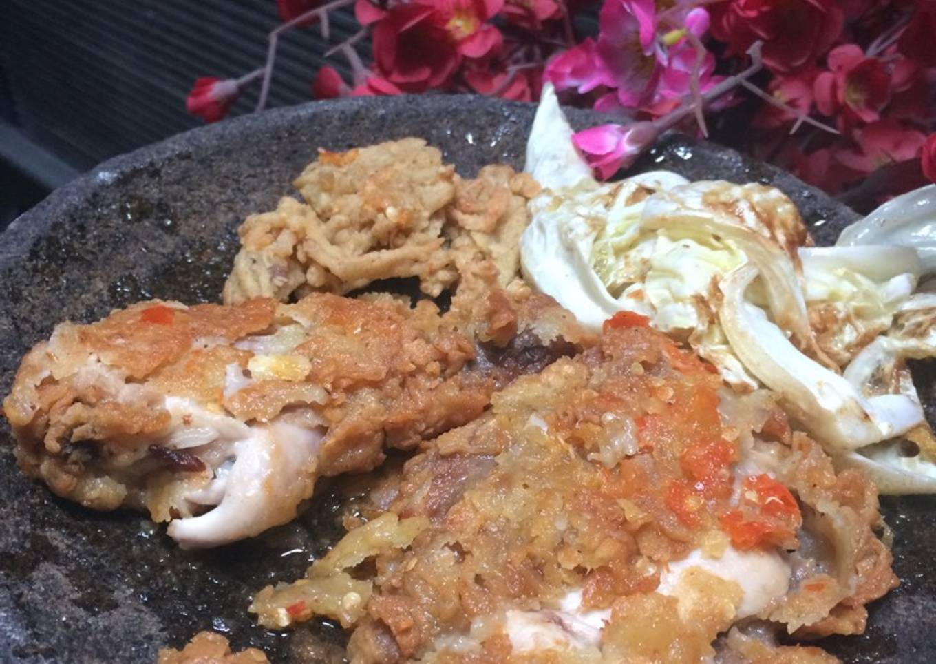 Ayam Geprek + Kol Goreng