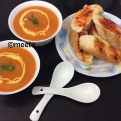 Pumpkin Carrot Soup A picture of Pumpkin Carrot Soup.