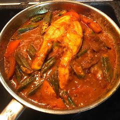 A picture of Asam Fish (Tamarind Fish).