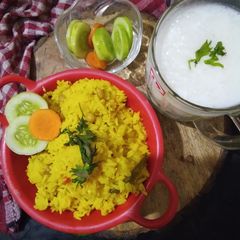 A picture of Moong dal masala khichdi.