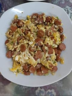 صورة لوصفة هوت دوغ مع بيض