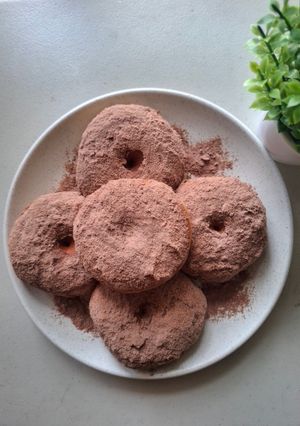 Foto resep 🍩 Donat empuk topping coklat bubuk