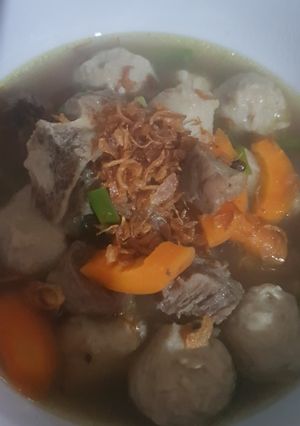 Foto resep Sop daging sapi +baso