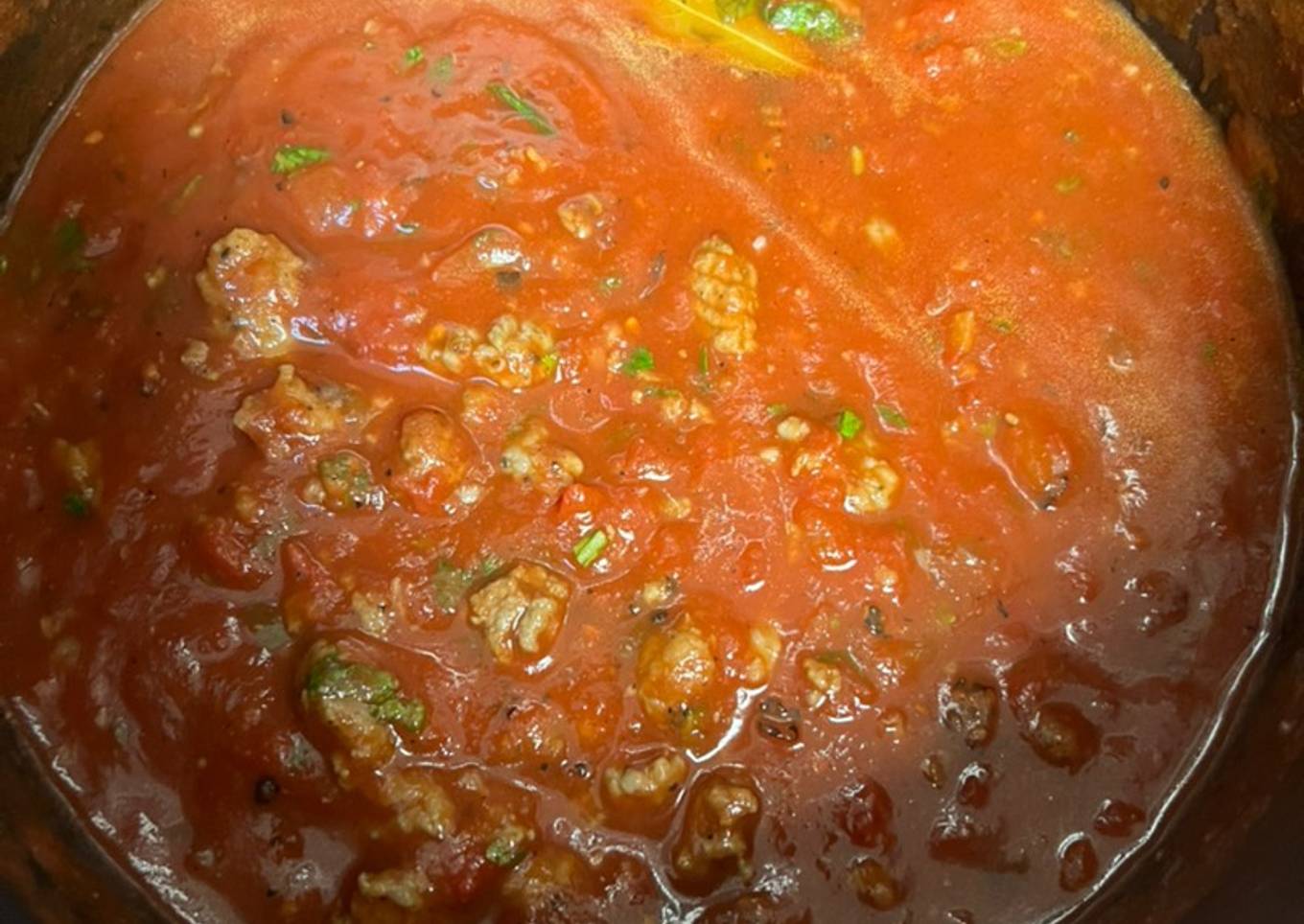 Coriander sauce for spaghetti