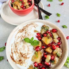 Aloo anarkali raita A picture of Aloo anarkali raita.