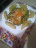 Soufflé horneado de pollo con 7 vegetales