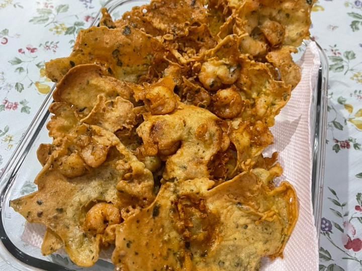Resep Peyek udang krispi Anti Gagal