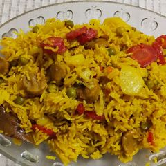 A picture of Veg yellow pulao.