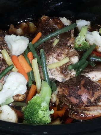 Recipe Jerk Chicken Breast in the Crockpot with Vegetables the So Delicious Tasty