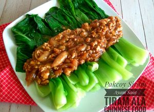 Foto resep Pakcoy Siram Ayam Saos Tiram Enak