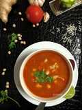 Moroccan Chickpea - Chicken Soup