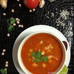 A picture of Moroccan Chickpea - Chicken Soup.