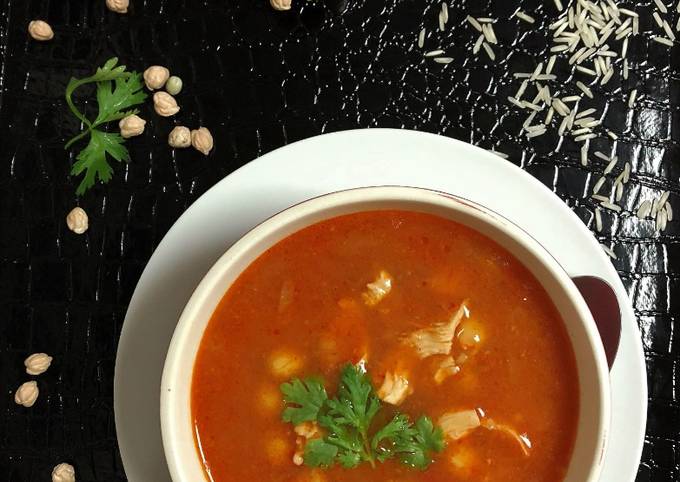 Moroccan Chickpea - Chicken Soup