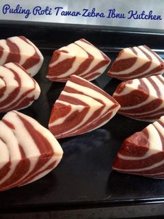 Foto resep Puding Roti Tawar Zebra