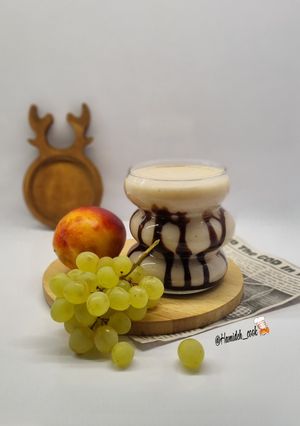 عکسی از دستور اسموتی هلو و انگور🍑🍇