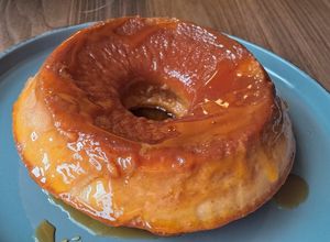 Una foto de Flan casero en olla