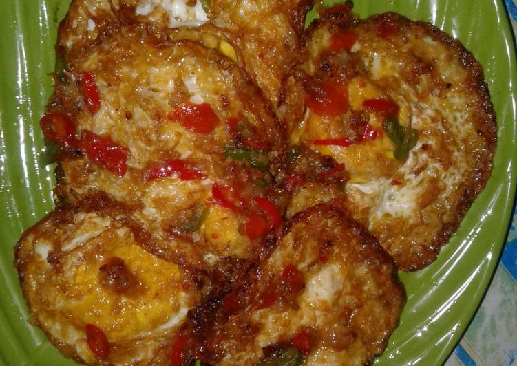 Resep Telor mata sapi pedas, Enak