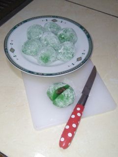 Foto resep Mochi pandan isi pasta coklat