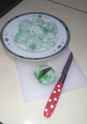 Foto resep Mochi pandan isi pasta coklat