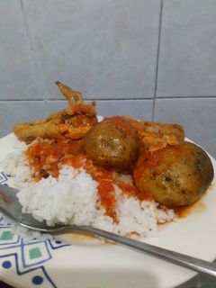 Una foto de Sudado de alas rápido con papa