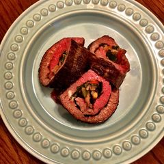A picture of Stuffed Wagyu Flank Steak.