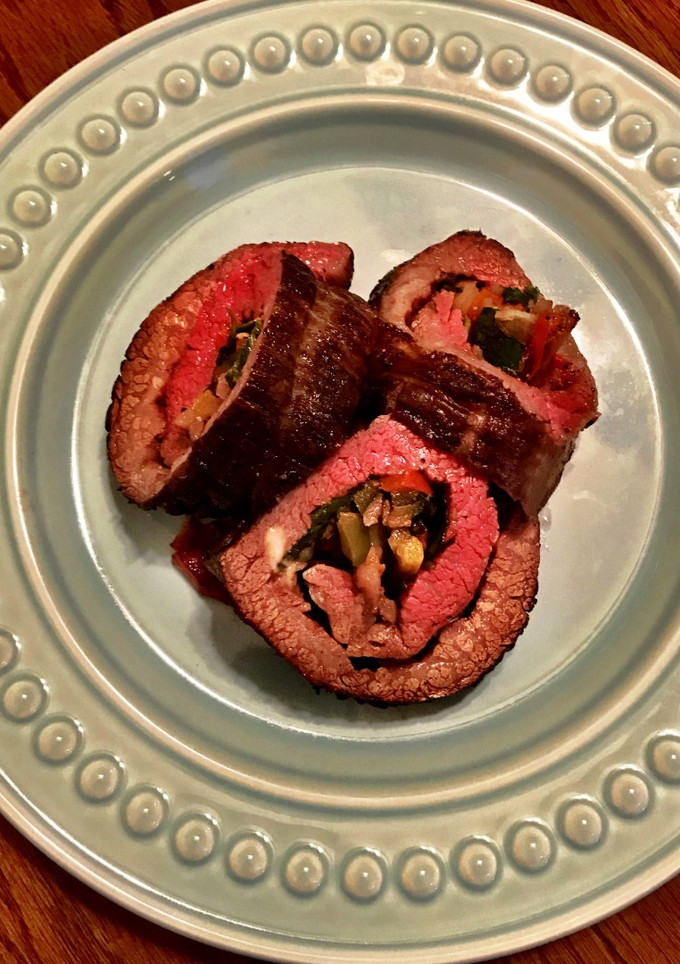 A picture of Stuffed Wagyu Flank Steak.