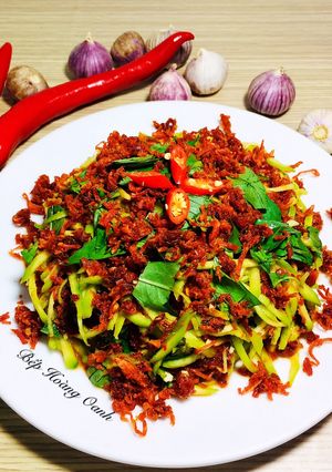 Hình của món Gỏi Cóc Khô Bò.