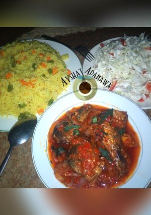 A picture of Veggies Tumeric rice.