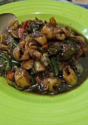 Foto resep Cumi asin masak manis pedas