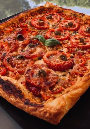 Une photo de Tarte estivale thon et tomates
