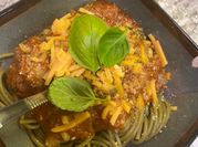 A picture of italian meatballs