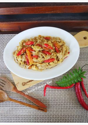 Foto resep Tumis Jamur Tiram Orak Arik Telur