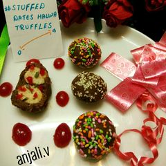 A picture of Coconut stuffed Dates Truffles.