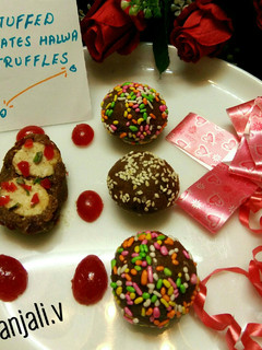 A picture of Coconut stuffed Dates Truffles.