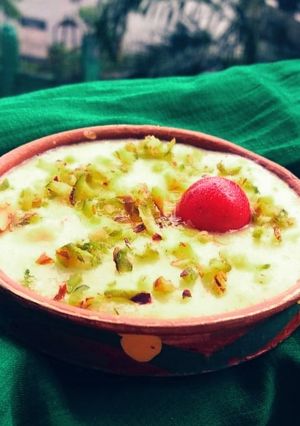 A picture of Pineapple Firni.