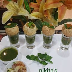 Pani Puri Shots in air fryer A picture of Pani Puri Shots in air fryer.