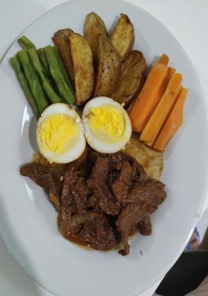 Foto resep Diet versi 2 : Daging semur kentang roasted