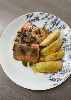 Una foto de Salmón a la plancha
