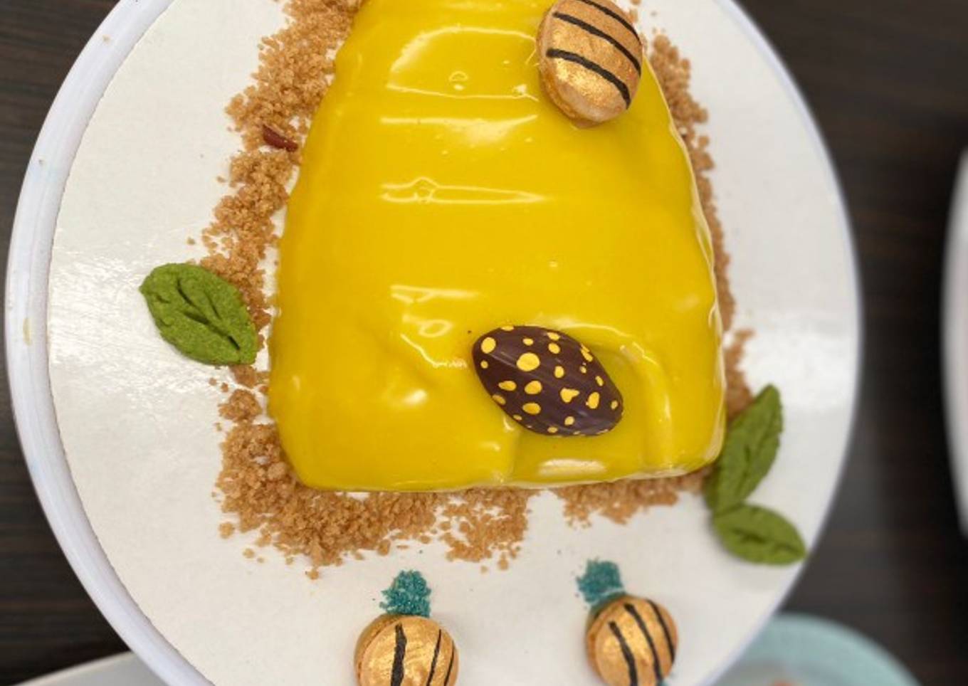 Mousse de canela con glaseado