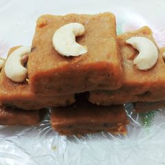 A picture of Besan ki barfi.