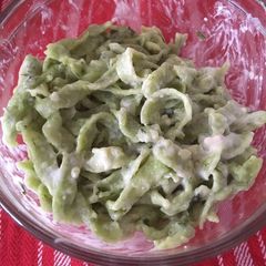 A picture of Wild garlic fettuccine.