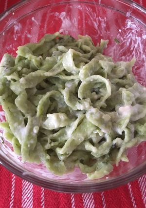 A picture of Wild garlic fettuccine.