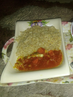 A picture of Dashishi with cabbage stew.
