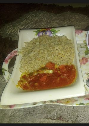 A picture of Dashishi with cabbage stew.