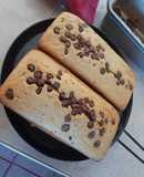 Panque de plátano y chispas de chocolate