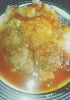 Una foto de Albóndigas con puré