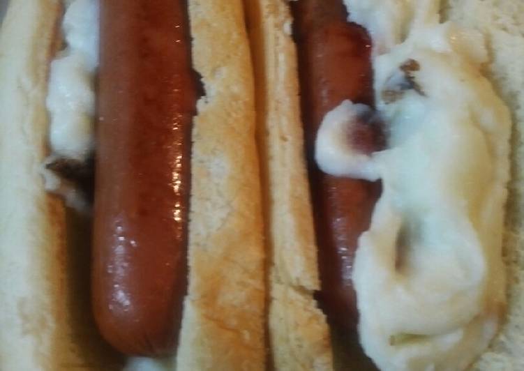 Rolled Hotdogs and Mashed Potatoes