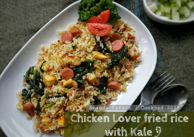 Chicken lover fried rice with kale