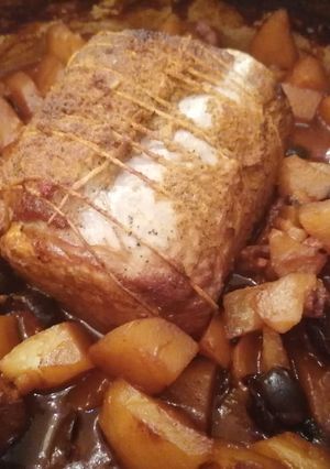 Une photo de Rôti de porc à l'Andalouse