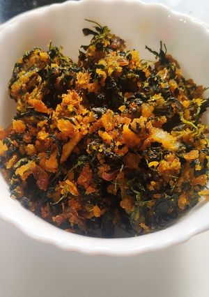 A picture of Methi Besan Sabzi.
